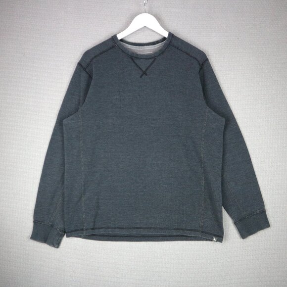 Eddie Bauer Thermal Longsleeve Grey Henley Mens Large - Picture 1 of 7